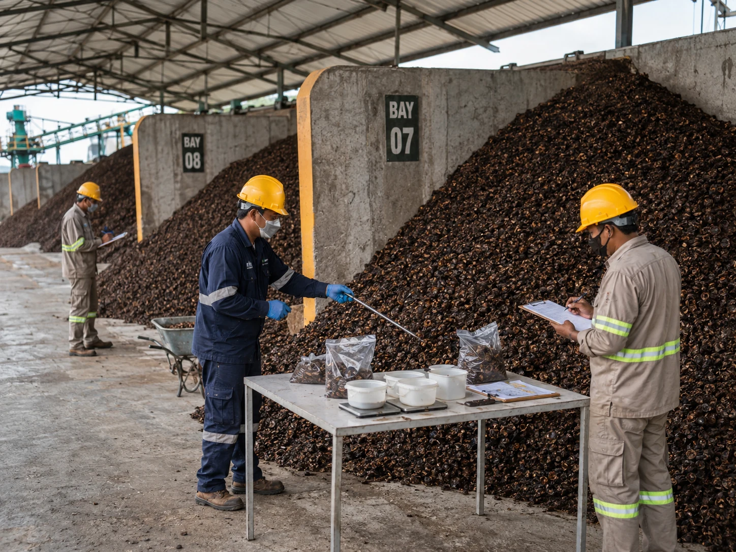 PKS stockpile sampling, quality control and cargo nomination